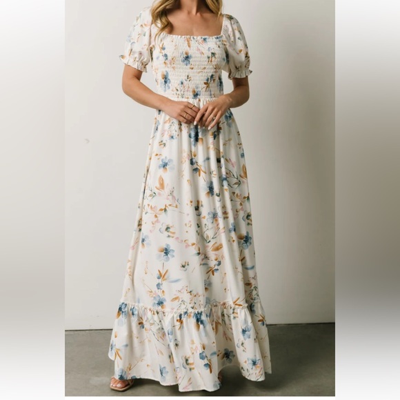 Baltic Born | Dresses | Baltic Born Capri Smocked Maxi Dress | Poshmark